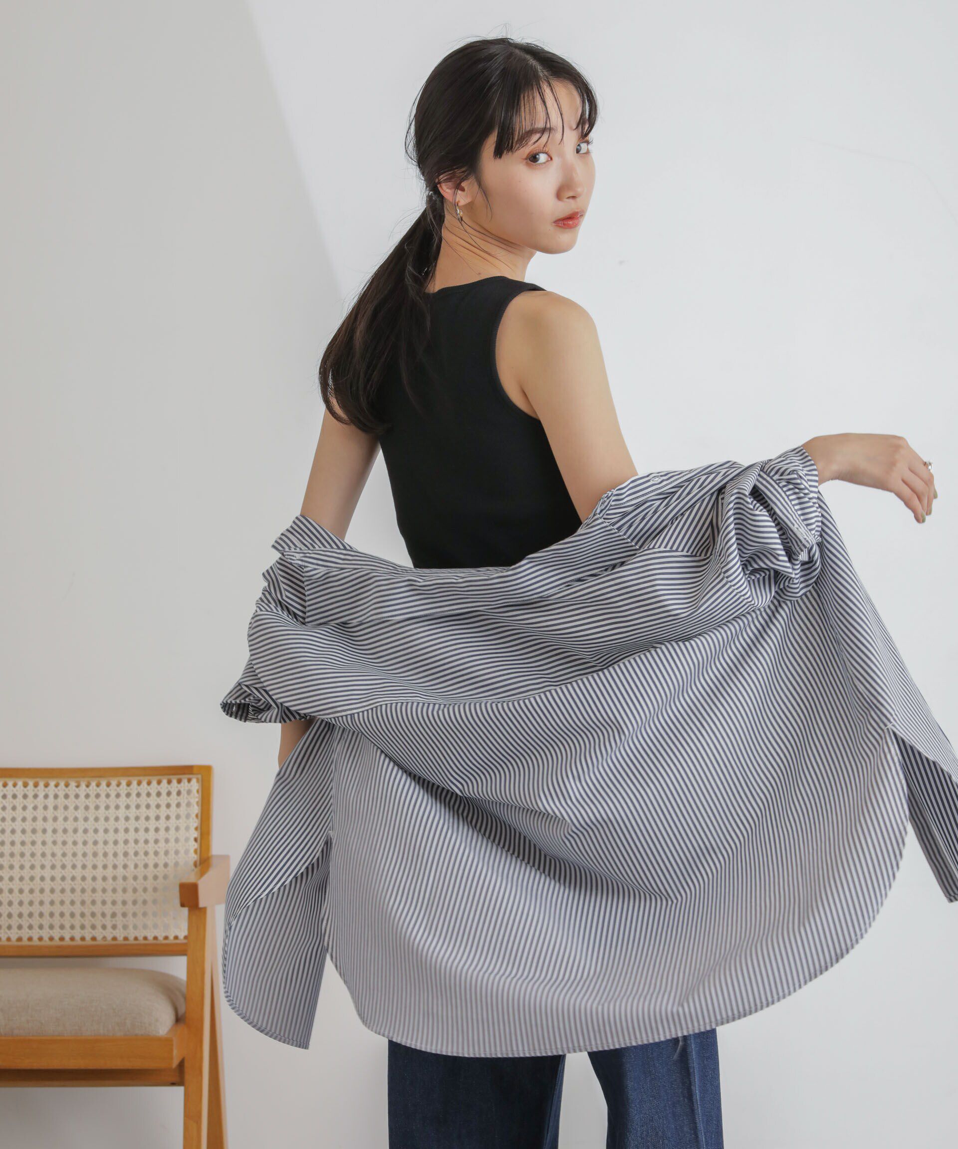 nano･universe「抗菌防臭リブカップ付きアメスリタンク」|タンクトップ|