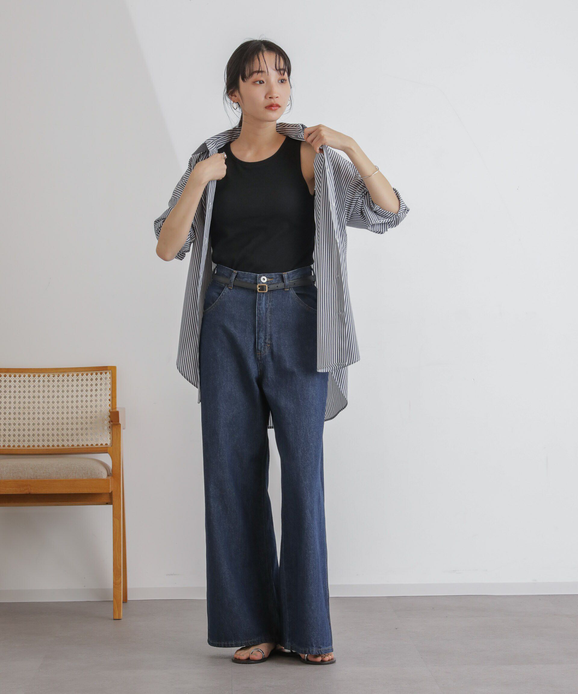 nano･universe「抗菌防臭リブカップ付きアメスリタンク」|タンクトップ|