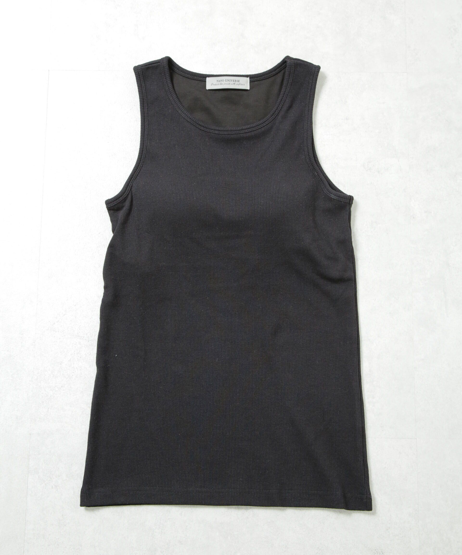 nano･universe「抗菌防臭リブカップ付きアメスリタンク」|タンクトップ|