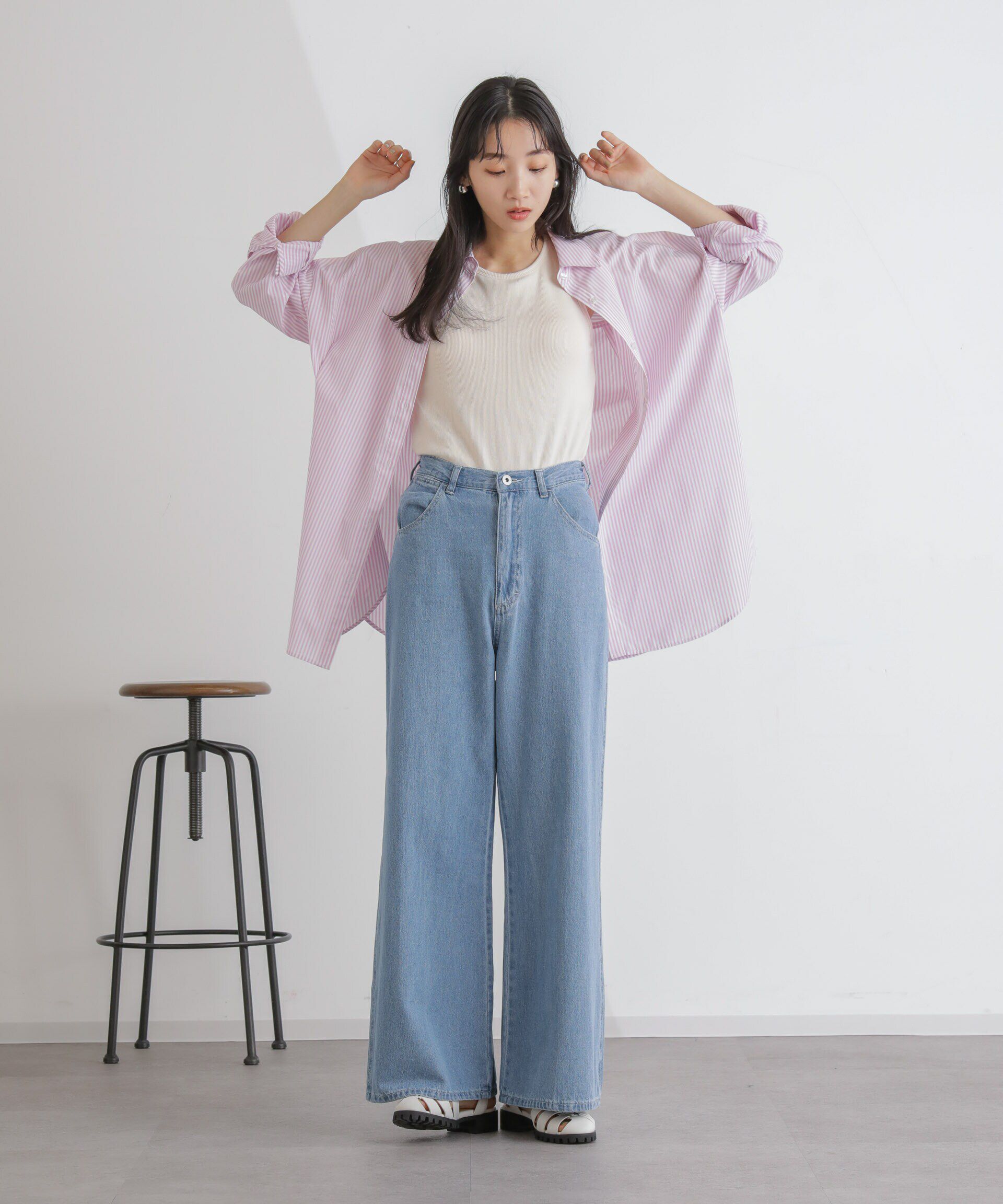 nano･universe「抗菌防臭リブカップ付きアメスリタンク」|タンクトップ|