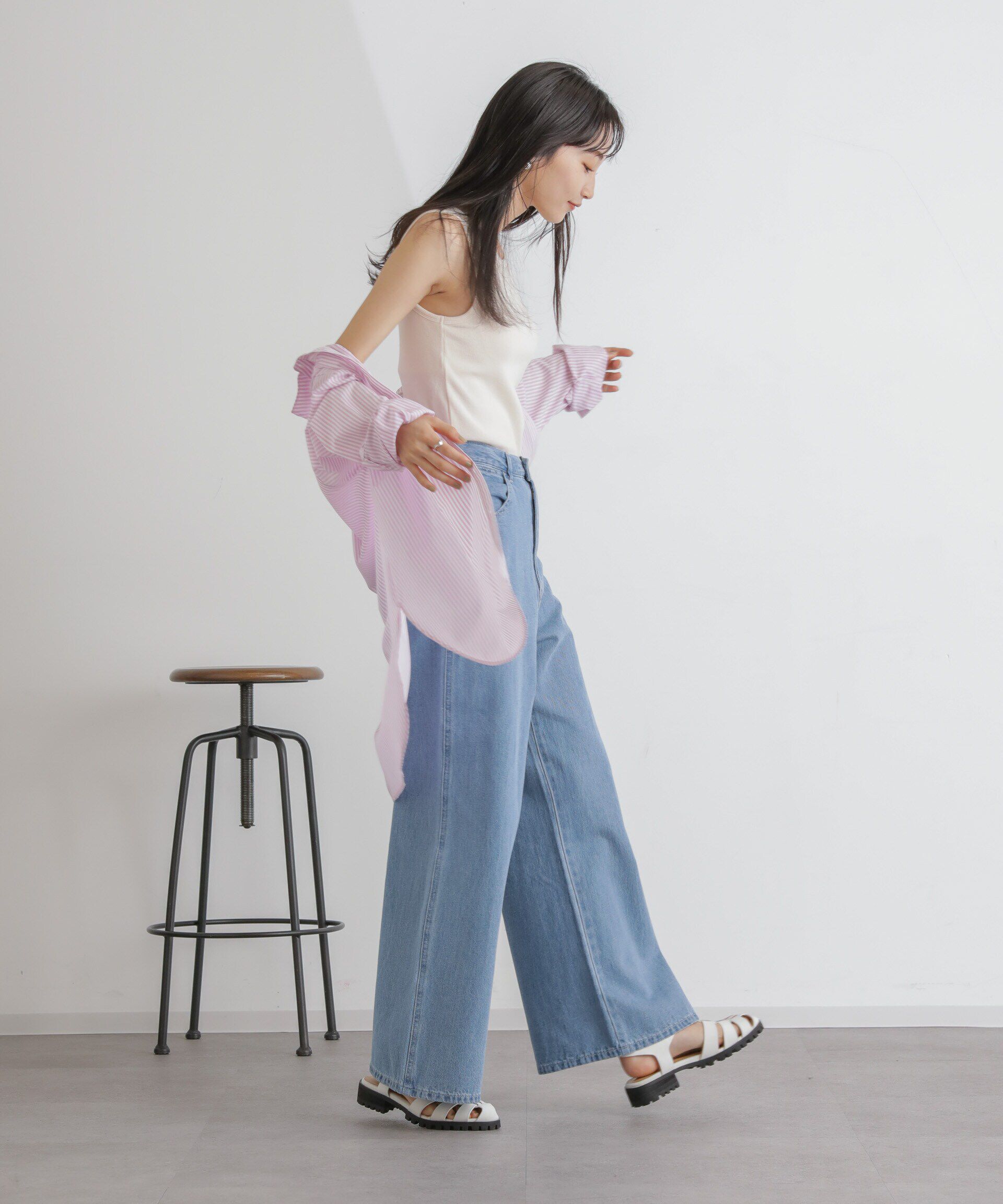 nano･universe「抗菌防臭リブカップ付きアメスリタンク」|タンクトップ|