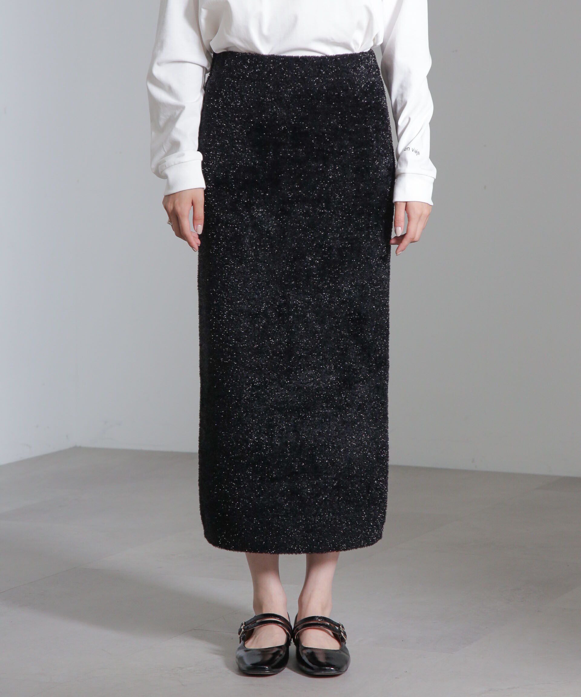 nano･universe「ラメシャギーニットスカート(セットアップ可)」|スカート|