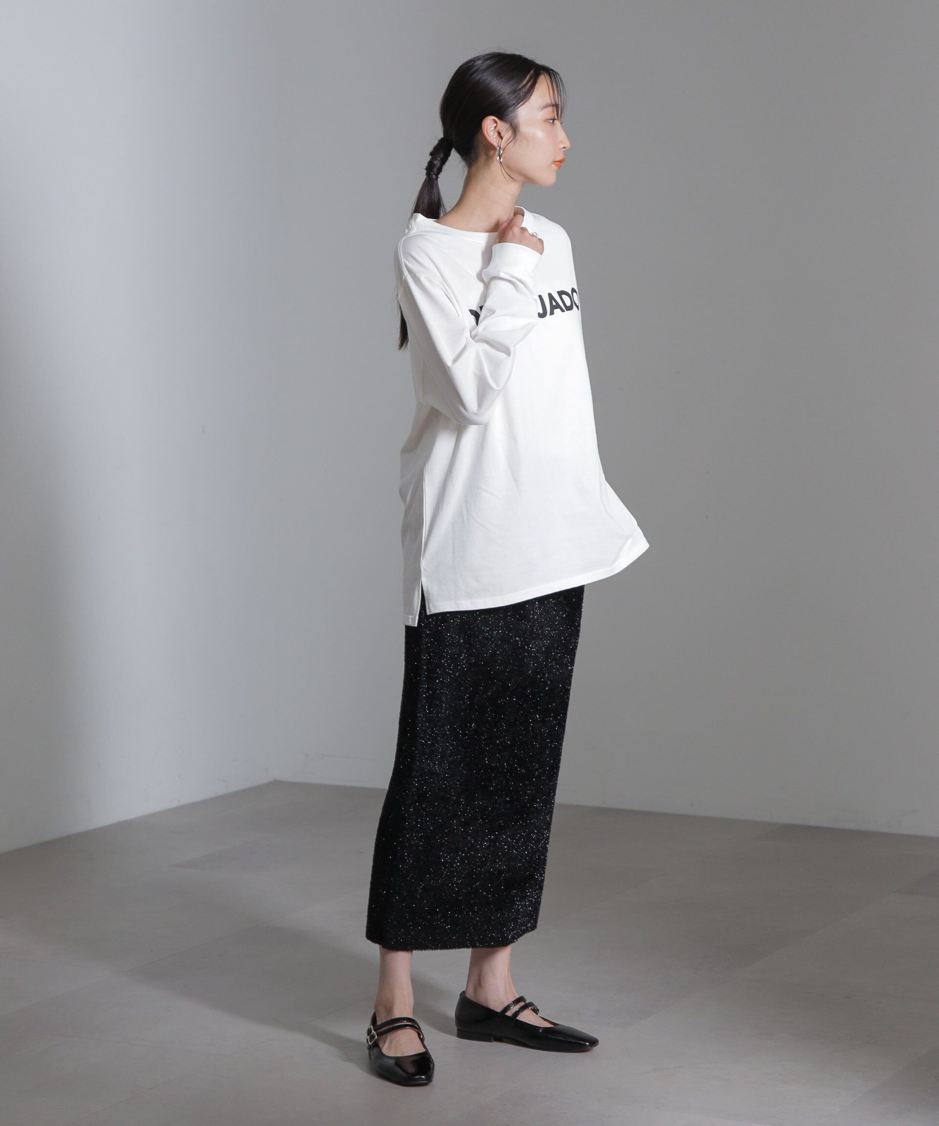 nano･universe「ラメシャギーニットスカート(セットアップ可)」|スカート|