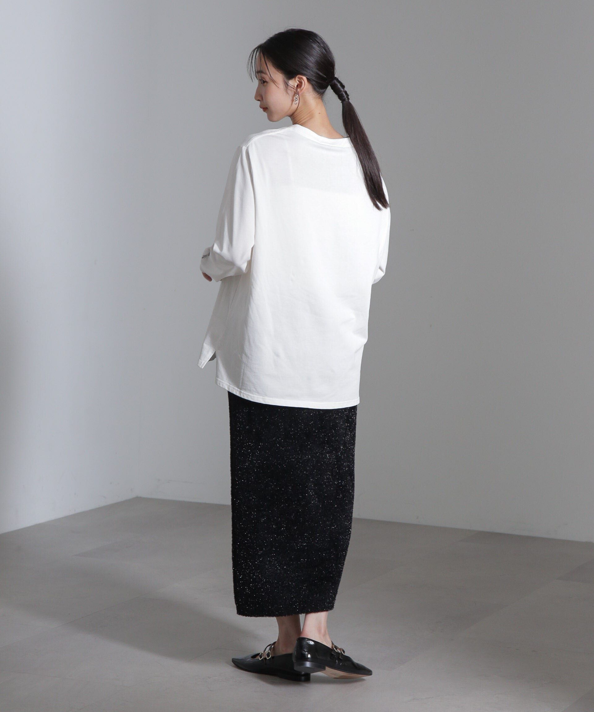 nano･universe「ラメシャギーニットスカート(セットアップ可)」|スカート|