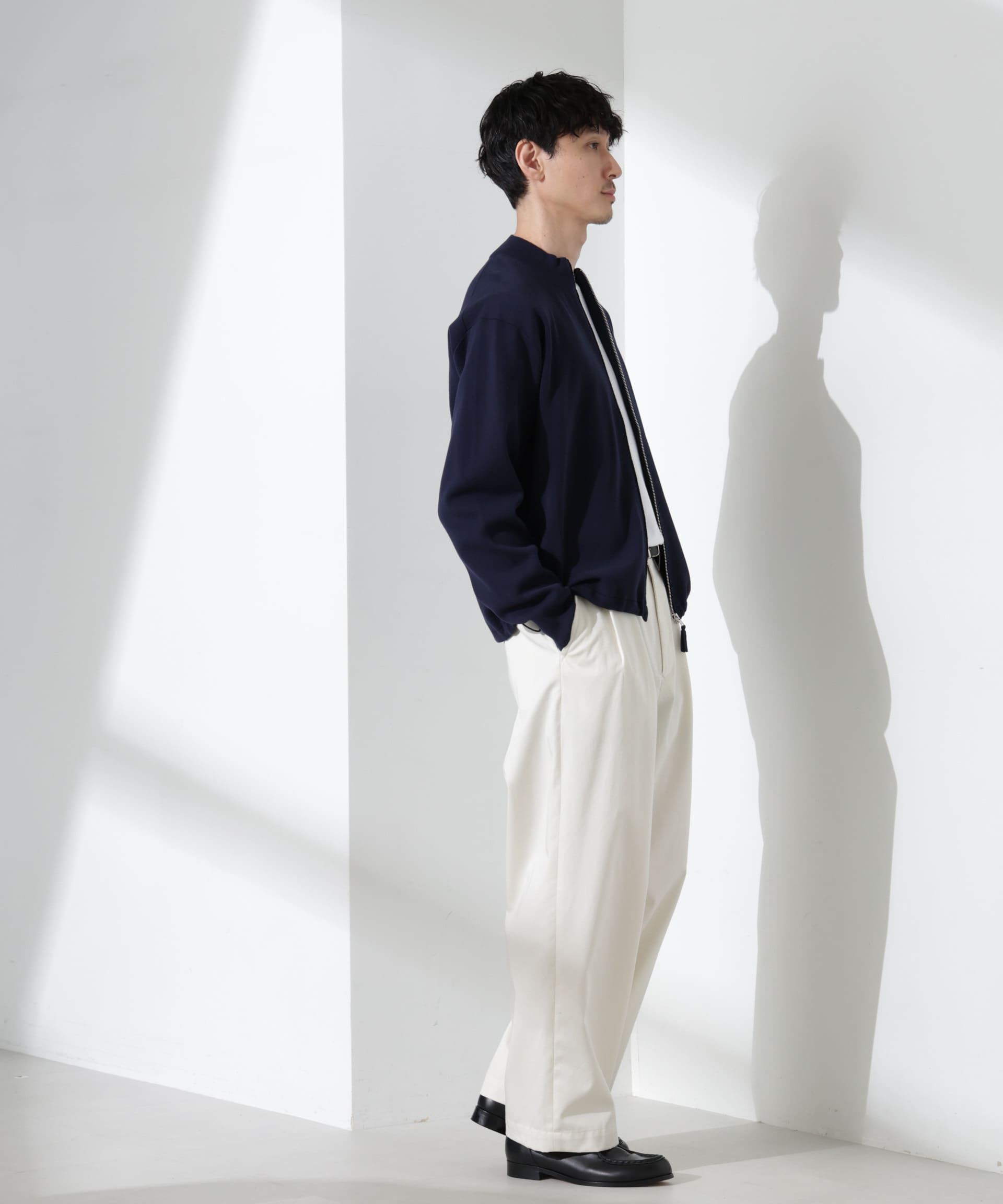 nano･universe「14ゲージミラノリブブルゾン （手洗い可能）」|ニット・セーター|