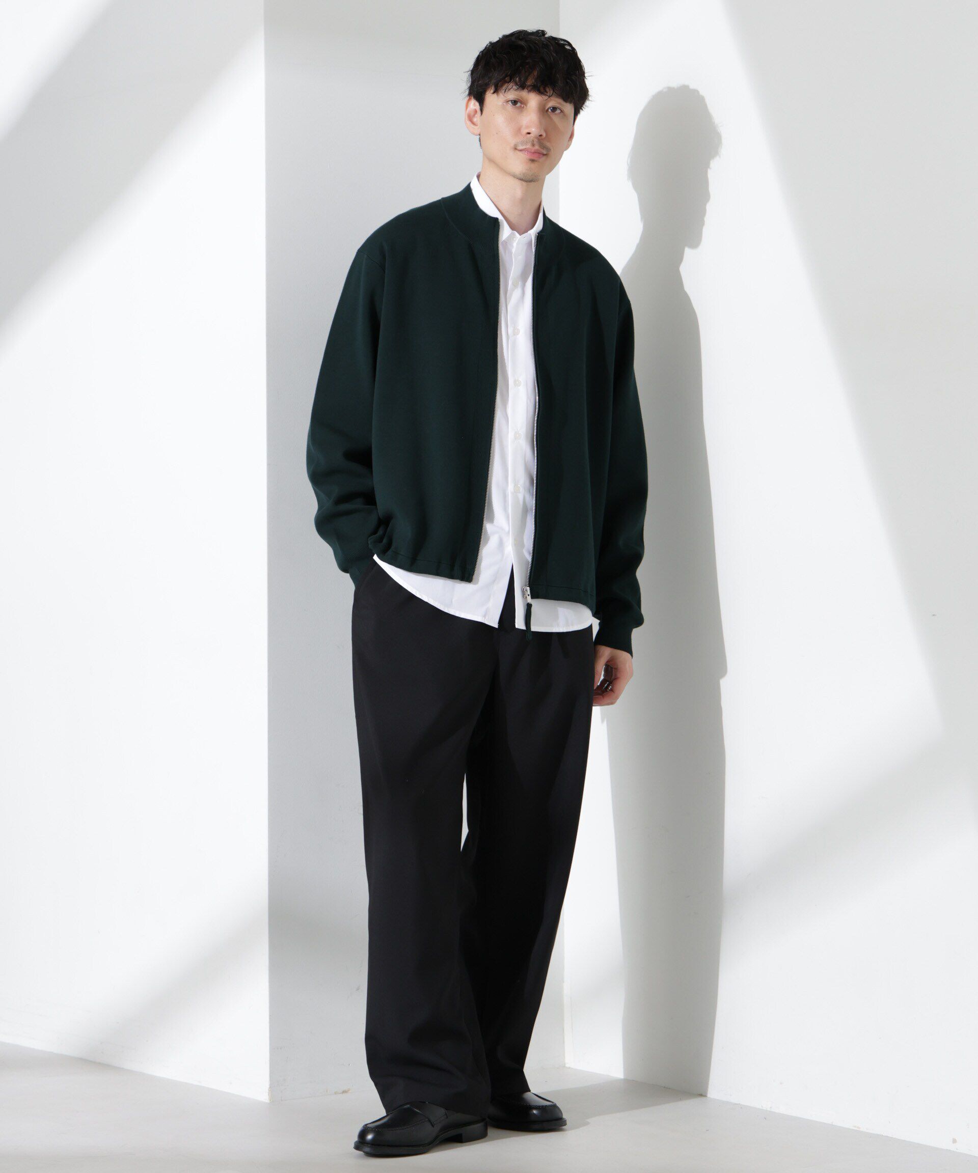 nano･universe「14ゲージミラノリブブルゾン （手洗い可能）」|ニット・セーター|