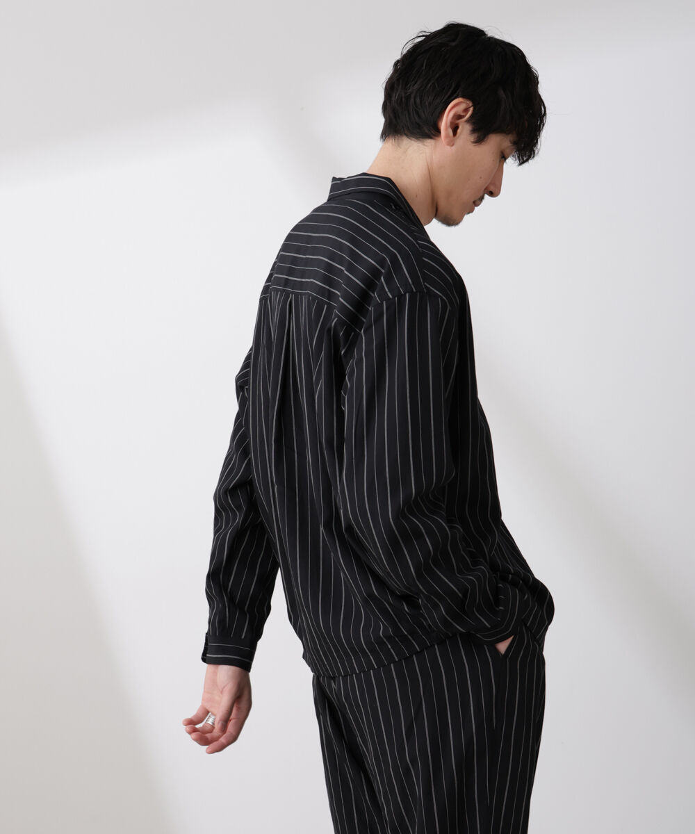 nano･universe「リネンブレンドピンストライプブルゾン（セットアップ可）」|ブルゾン・スタジャン|