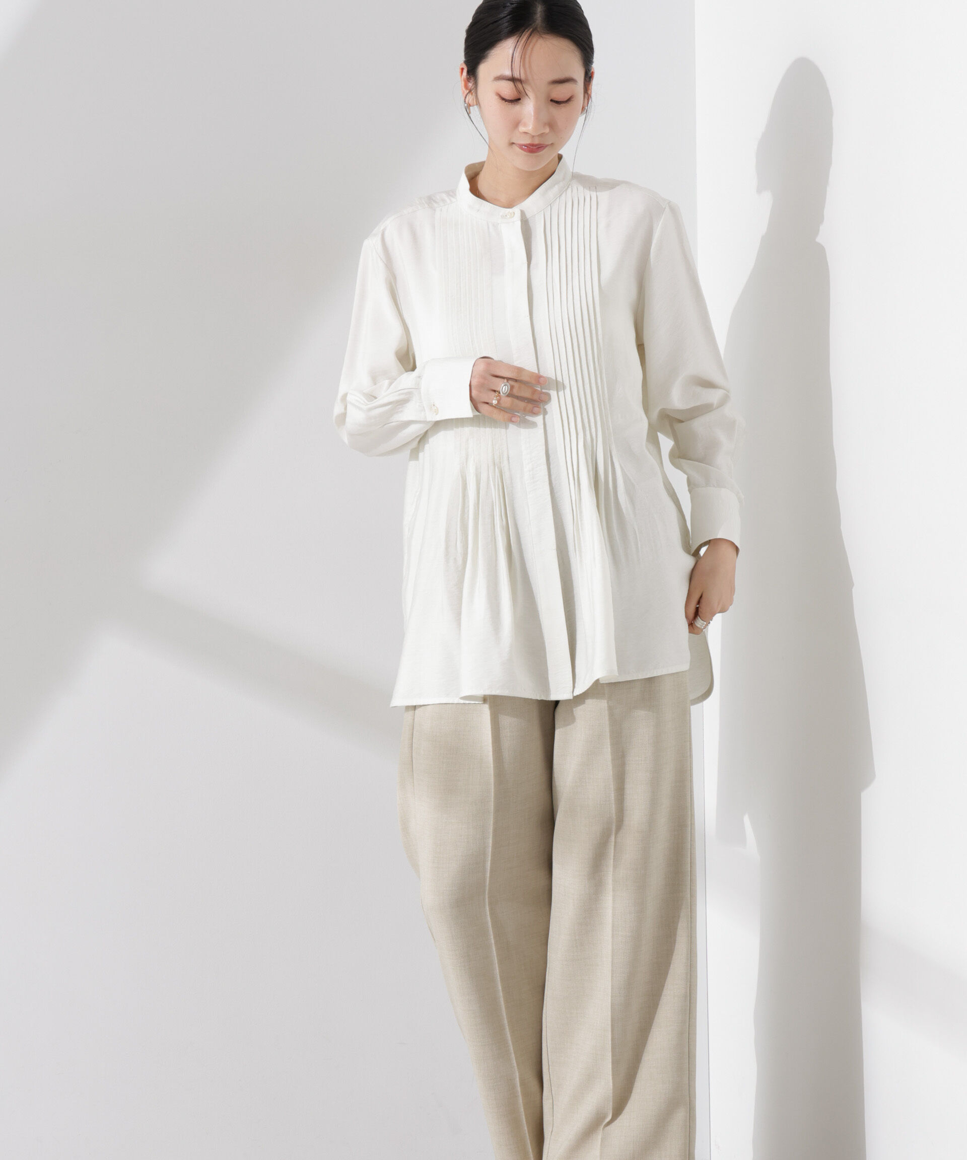 nano･universe「多機能素材スラックス(セットアップ可)」|チノ|