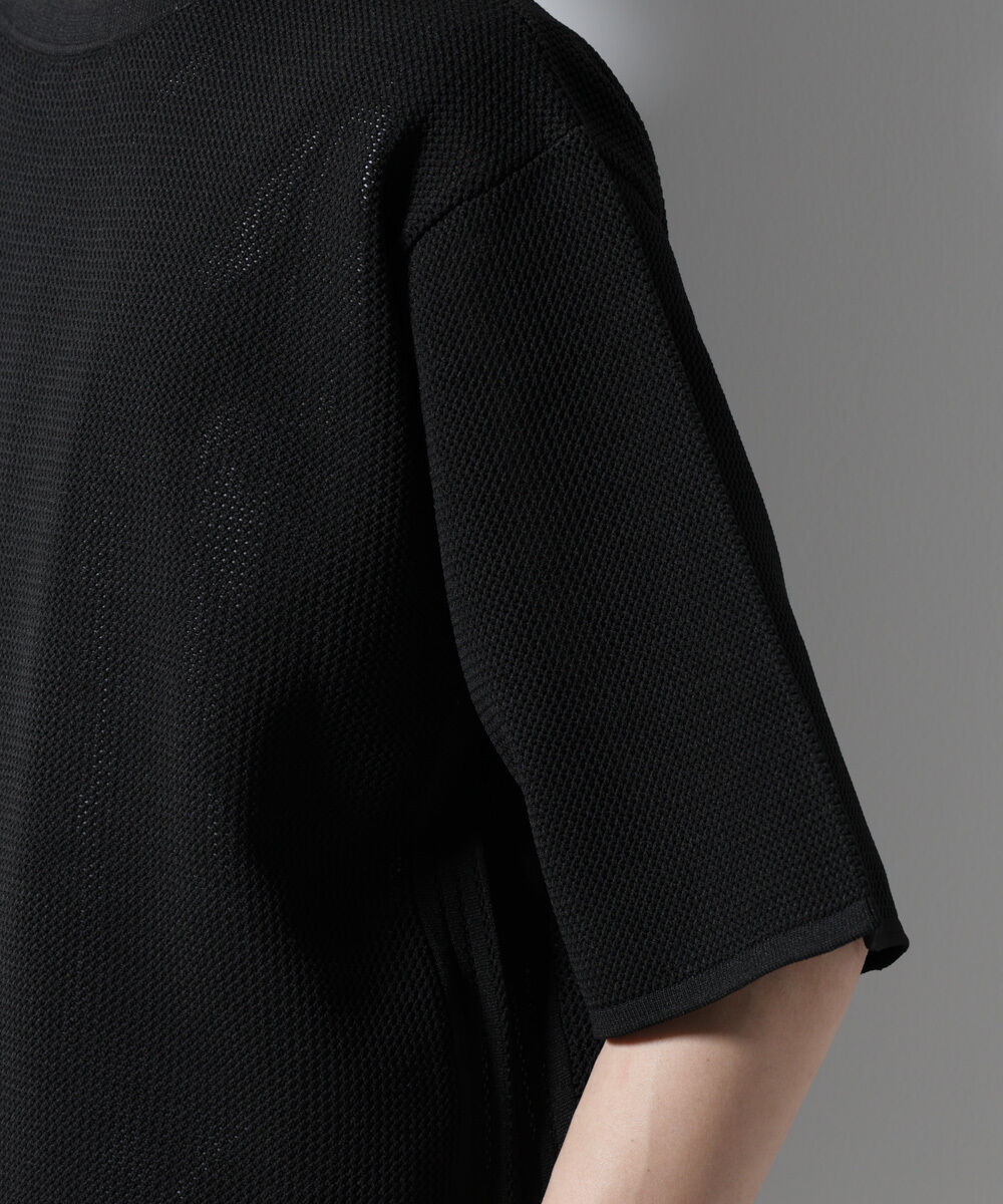 nano･universe「スポンディッシュ メッシュ クルーネックニットTEE」|ニット・セーター|