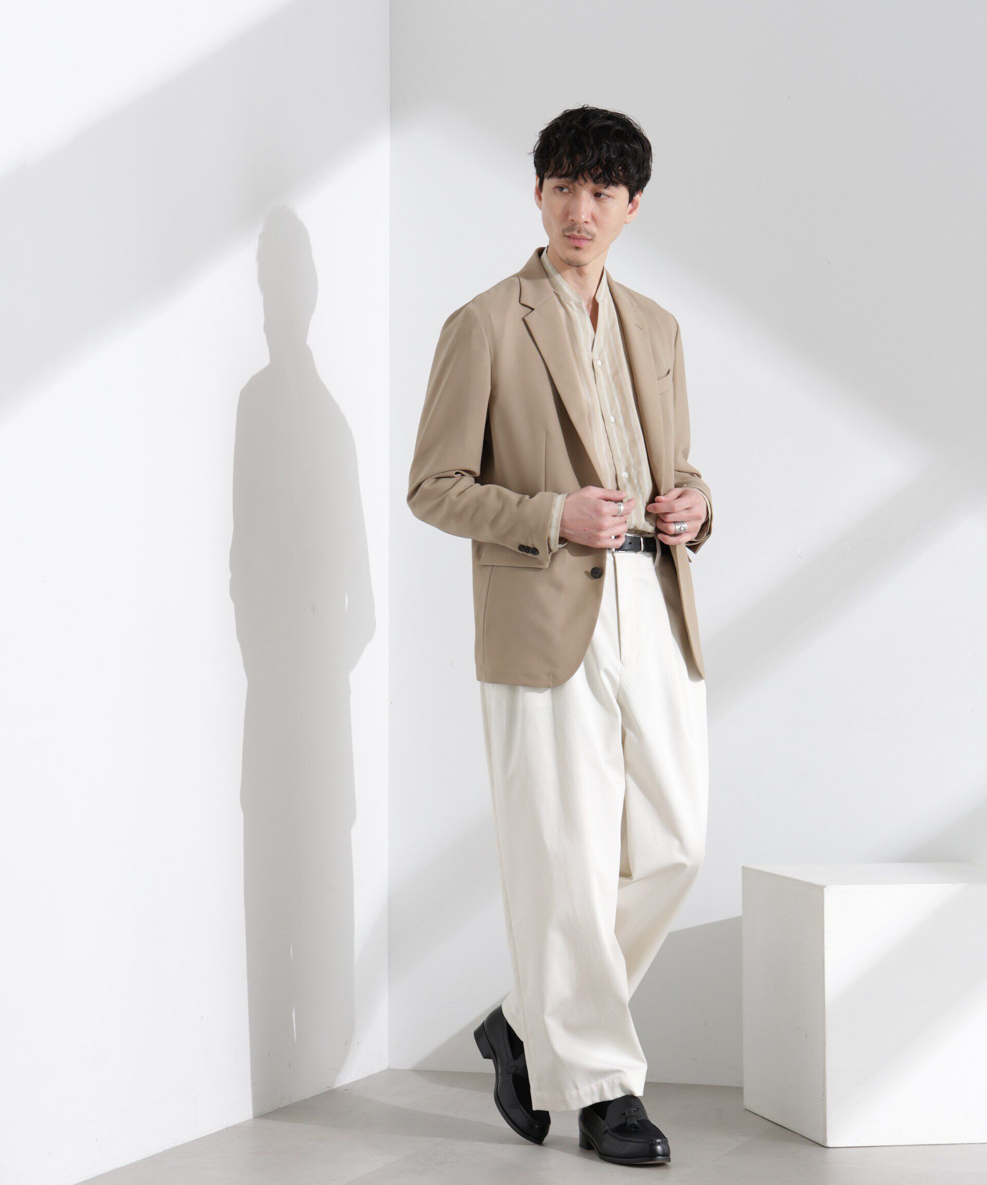  「「N JACKET PREMIUM」強撚ピケストレッチジャケット(セットアップ可)」|テーラードジャケット|