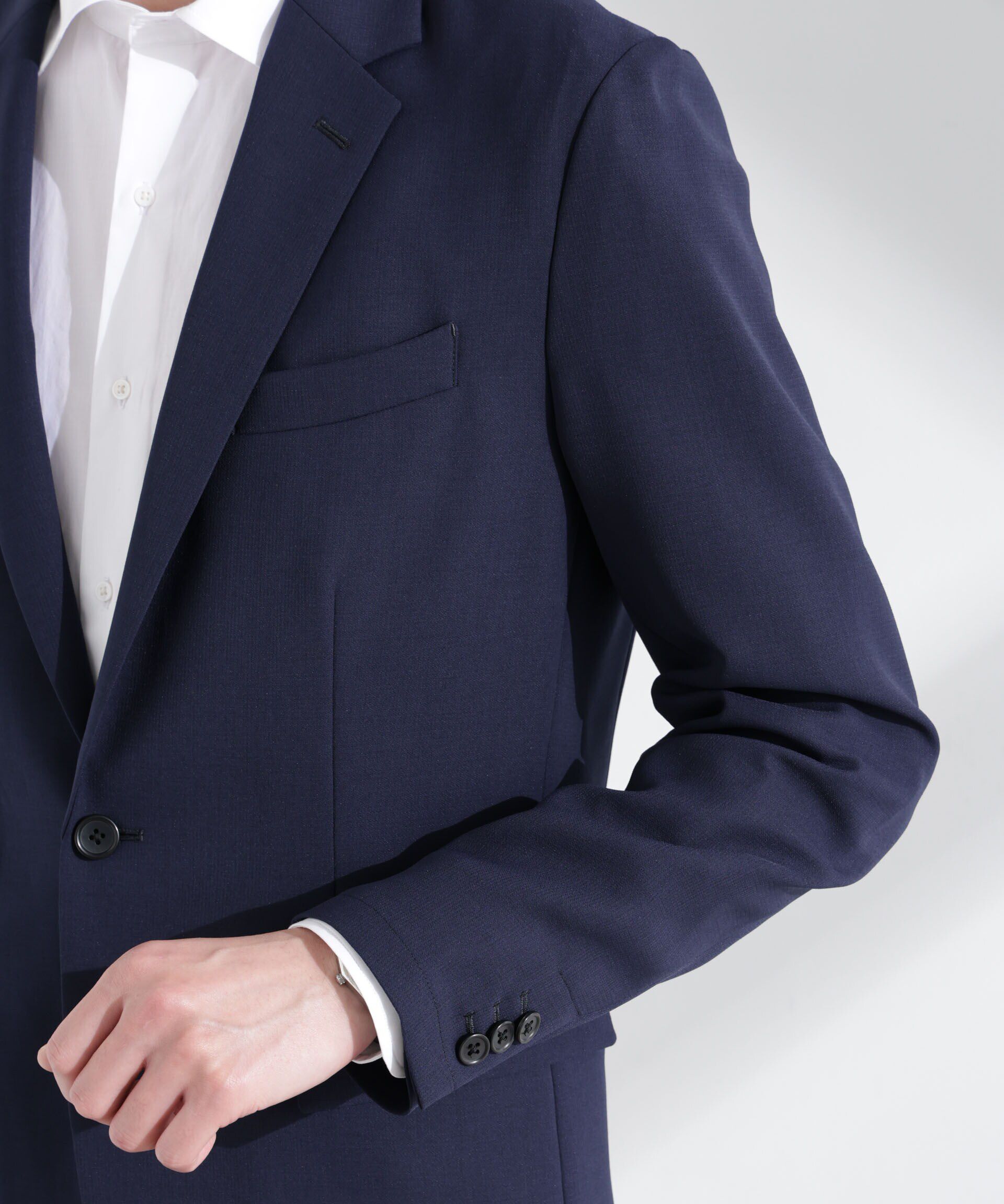  「「N JACKET PREMIUM」強撚ピケストレッチジャケット(セットアップ可)」|テーラードジャケット|