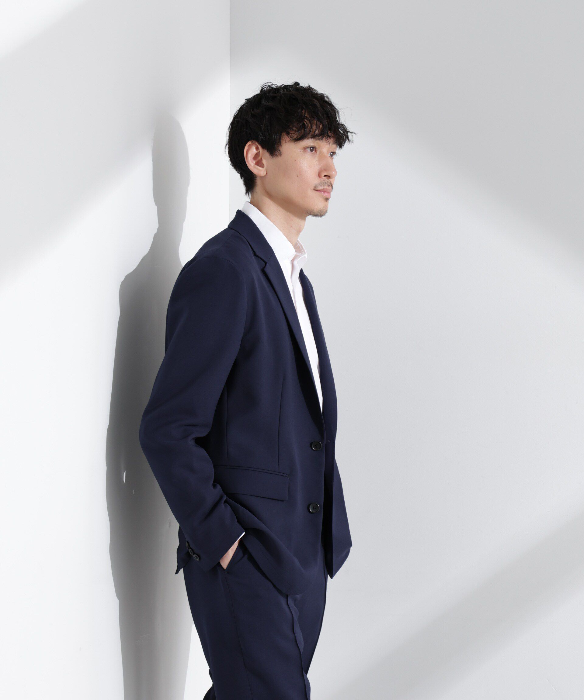  「「N JACKET PREMIUM」強撚ピケストレッチジャケット(セットアップ可)」|テーラードジャケット|