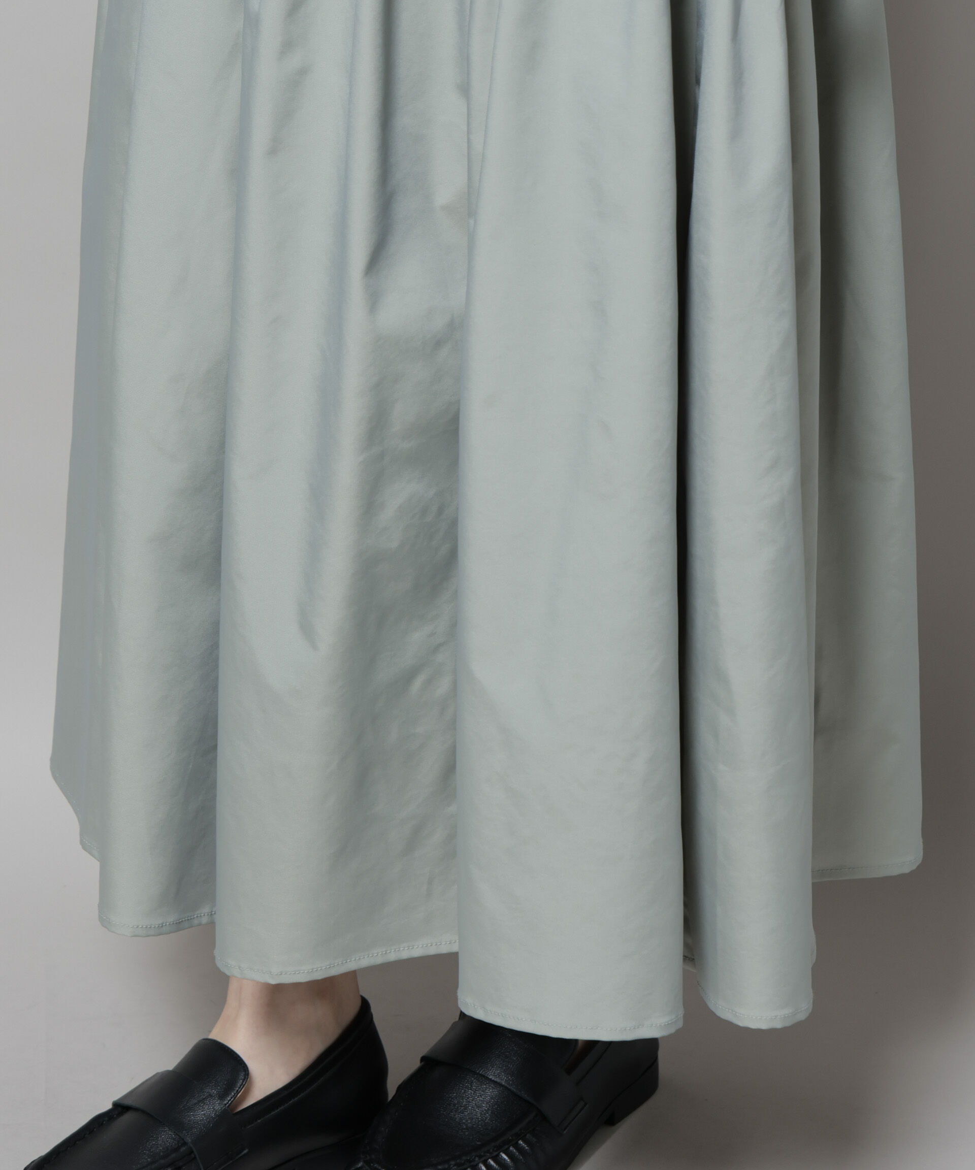 nano･universe「シャンブレータフタティアードギャザースカート」|スカート|