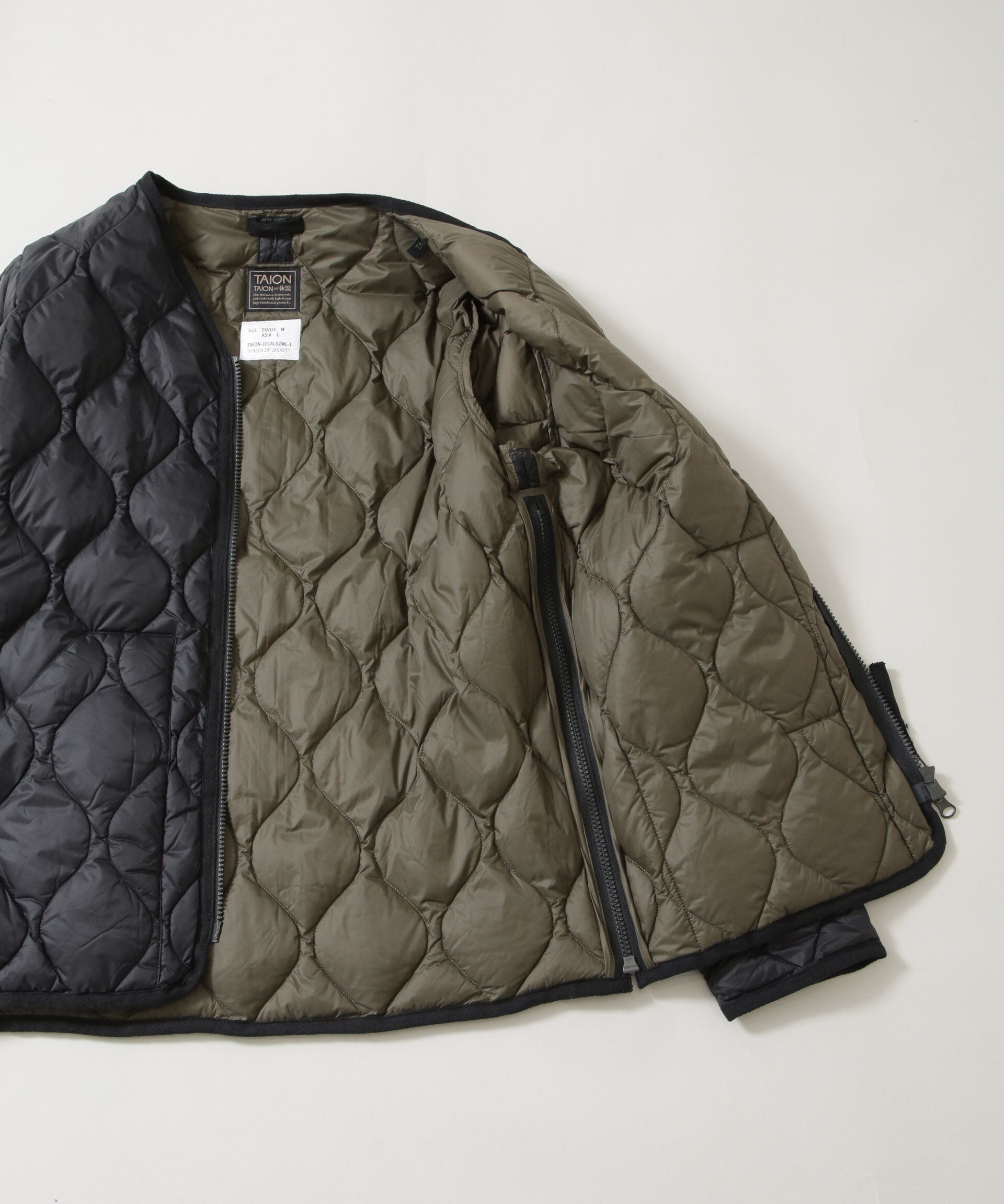 nano･universe「TAION/MILITARY W-ZIP V NECK DOWN JKT」|ダウン|
