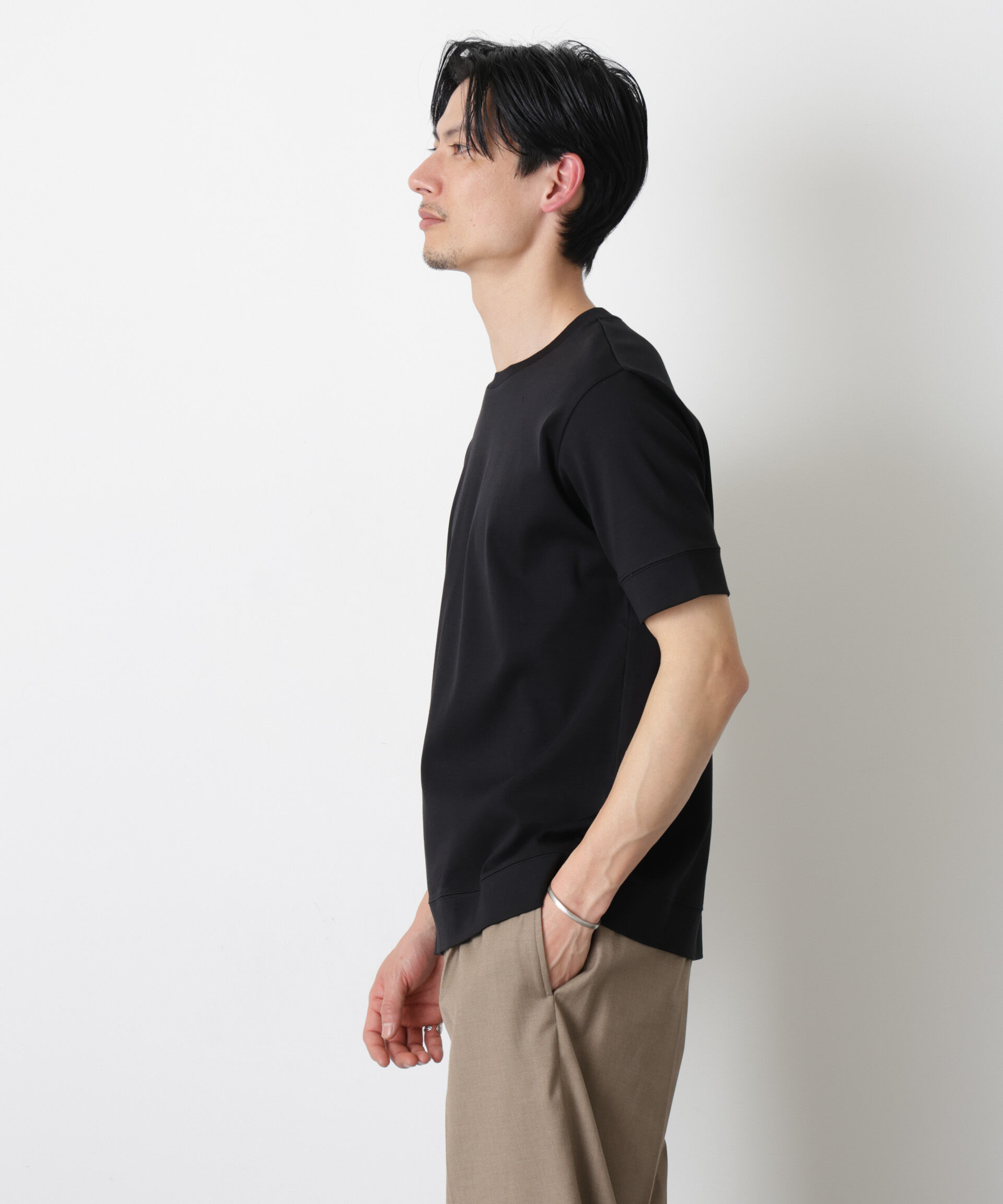 nano･universe「「FORMAL JERSEY」クルーネックカットソー半袖」|Tシャツ・カットソー|