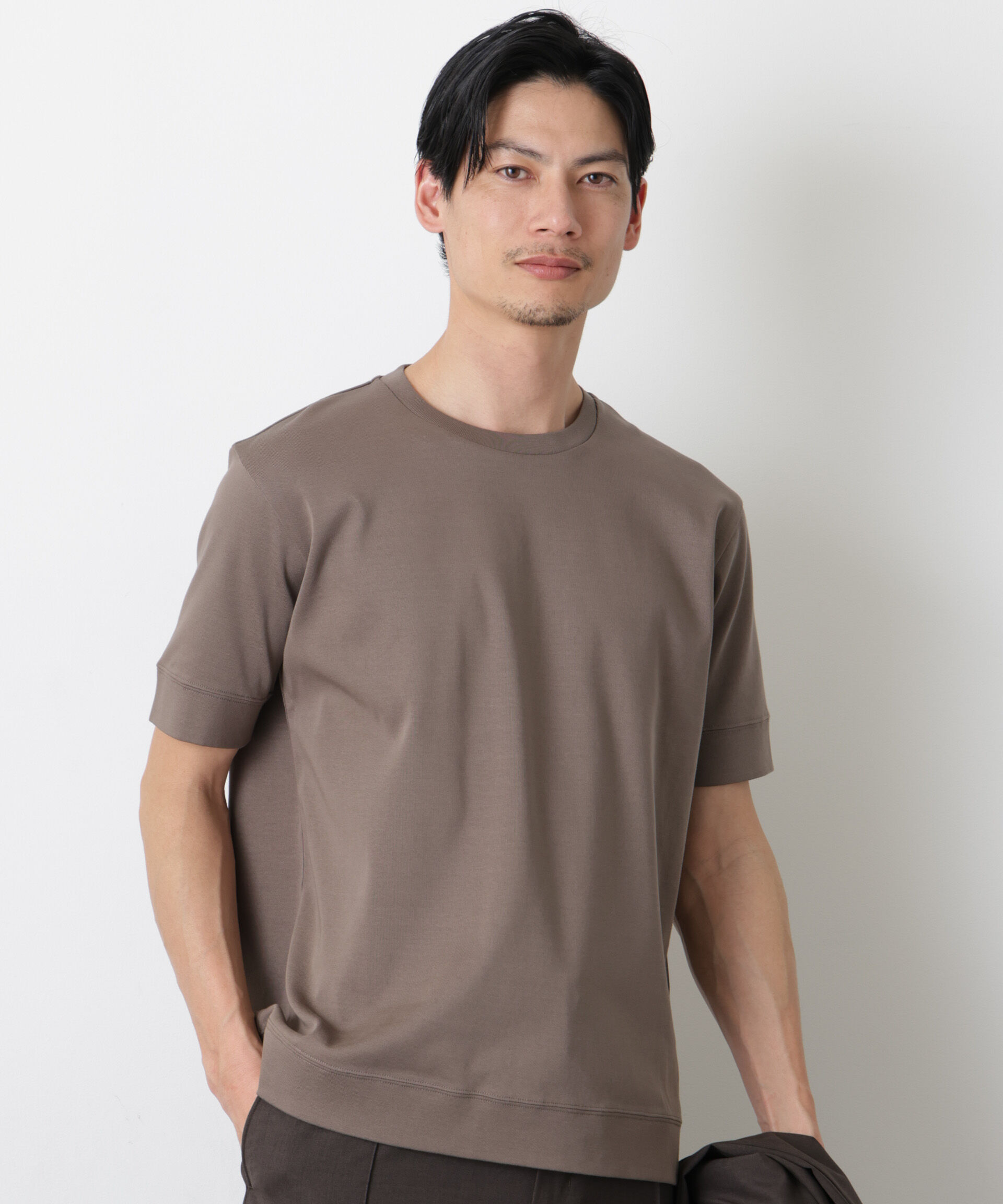 nano･universe「「FORMAL JERSEY」クルーネックカットソー半袖」|Tシャツ・カットソー|