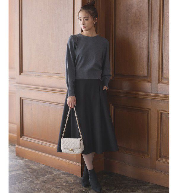 組曲「【WEB一部店舗限定】ウールジョーゼット フレアスカート」|スカート|