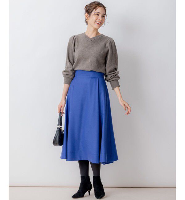 組曲「【WEB一部店舗限定】ウールジョーゼット フレアスカート」|スカート|