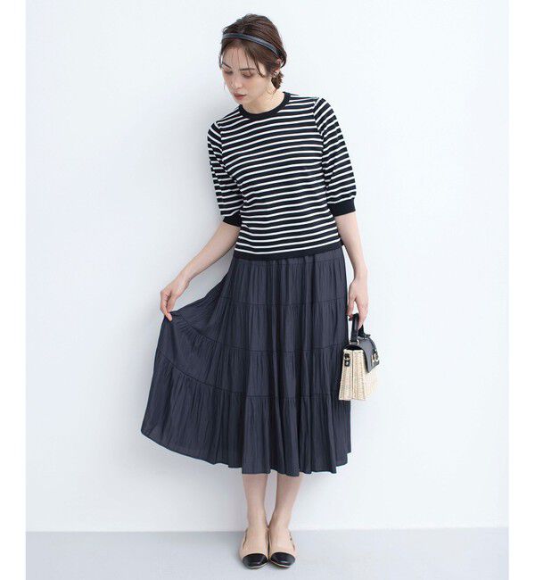 組曲「ギャザーライトデシン ティアードスカート」|スカート|