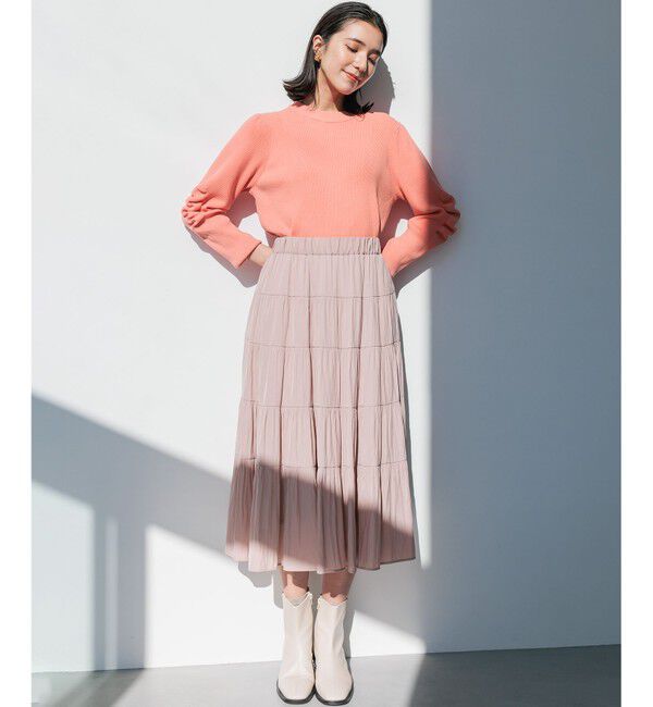 組曲「ギャザーライトデシン ティアードスカート」|スカート|