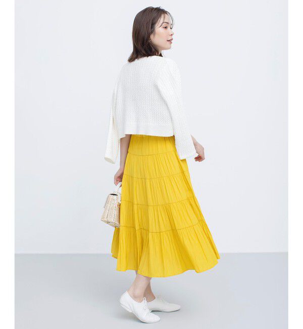 組曲「ギャザーライトデシン ティアードスカート」|スカート|