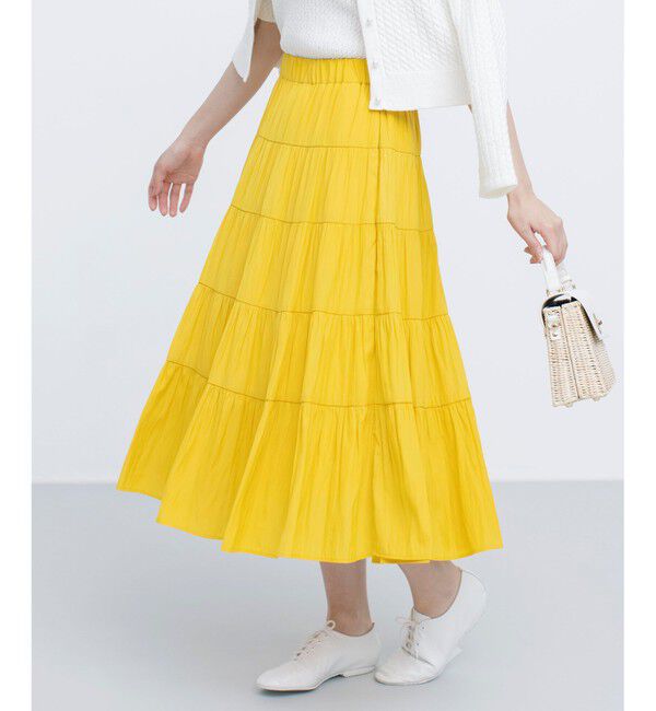 組曲「ギャザーライトデシン ティアードスカート」|スカート|