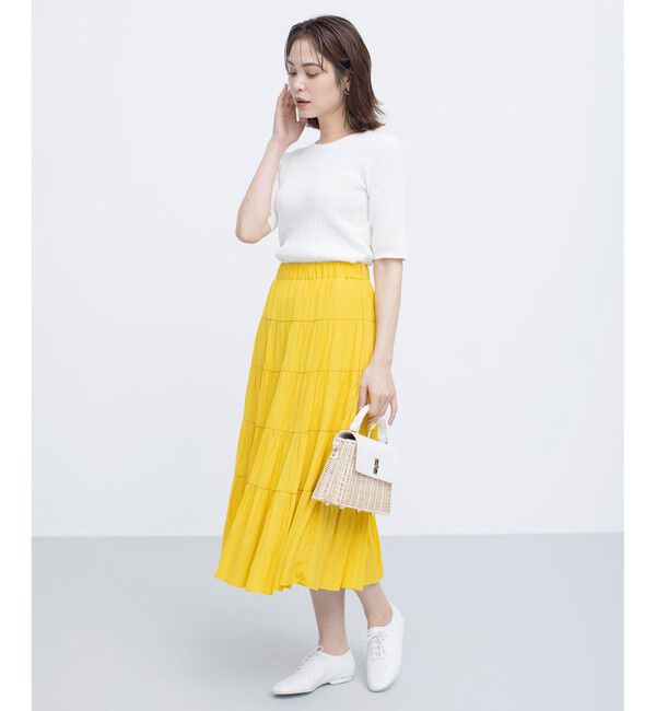 組曲「ギャザーライトデシン ティアードスカート」|スカート|