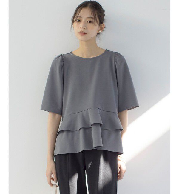 組曲「ご好評につき追加生産【WEB限定】ジョーゼットジャージーティアード ブラウス」|シャツ・ブラウス|