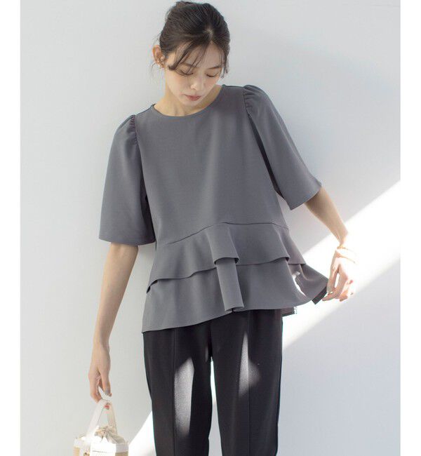 組曲「ご好評につき追加生産【WEB限定】ジョーゼットジャージーティアード ブラウス」|シャツ・ブラウス|