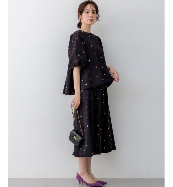 組曲「【WEB限定】ミニフラワーエンブロイダリー スカート」|スカート|