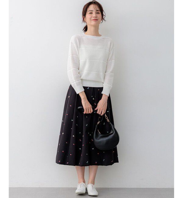 組曲「【WEB限定】ミニフラワーエンブロイダリー スカート」|スカート|