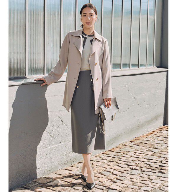 自由区「【洗える】オックスストレッチストレート スカート」|スカート|