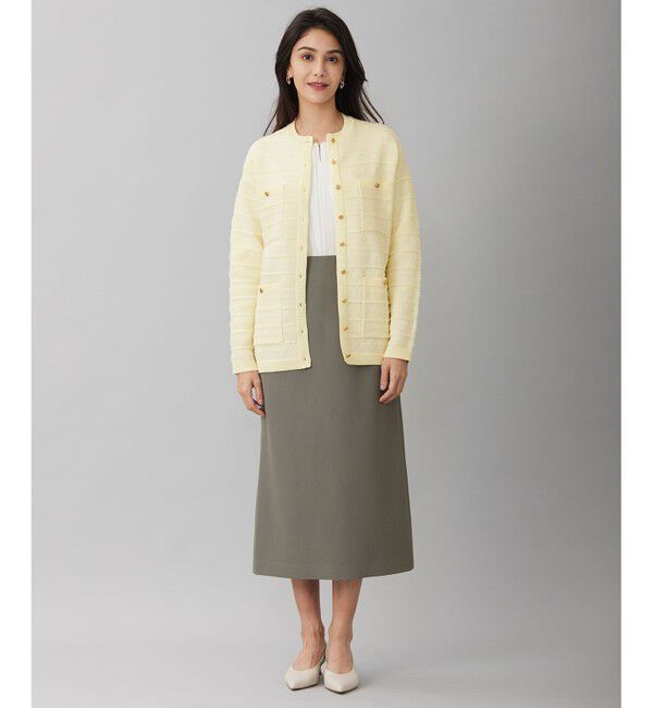 自由区「【洗える】オックスストレッチストレート スカート」|スカート|