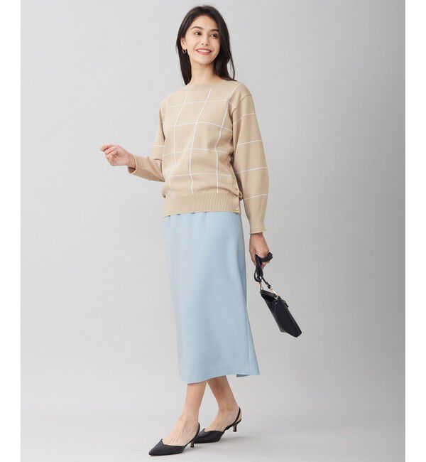 自由区「【洗える】オックスストレッチストレート スカート」|スカート|