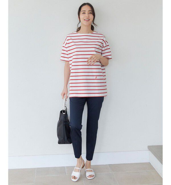 自由区「【接触冷感・洗える】コットンサテンストレッチテーパード パンツ」|その他|