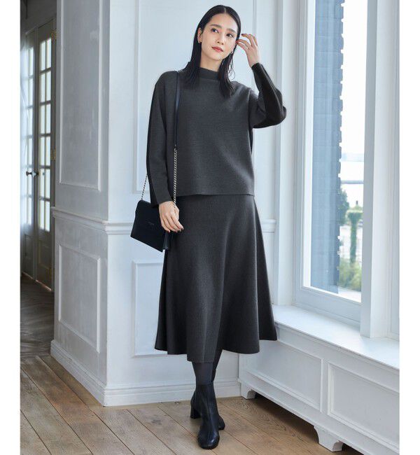 自由区「【セットアップ対応・洗える】ウールミラノニット スカート」|スカート|