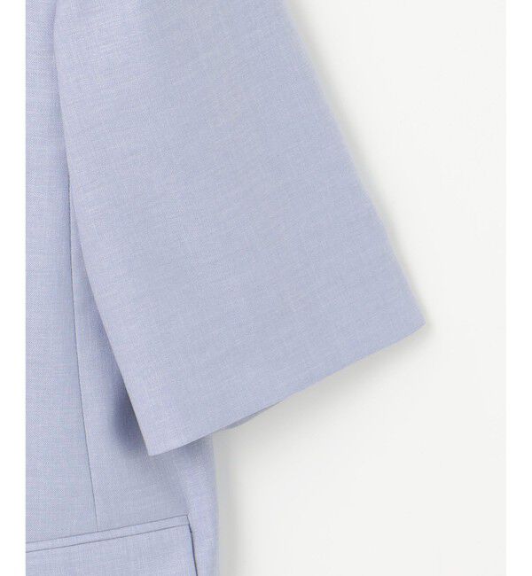 自由区「【洗える】ハーフスリーブ ジャケット」|テーラードジャケット|