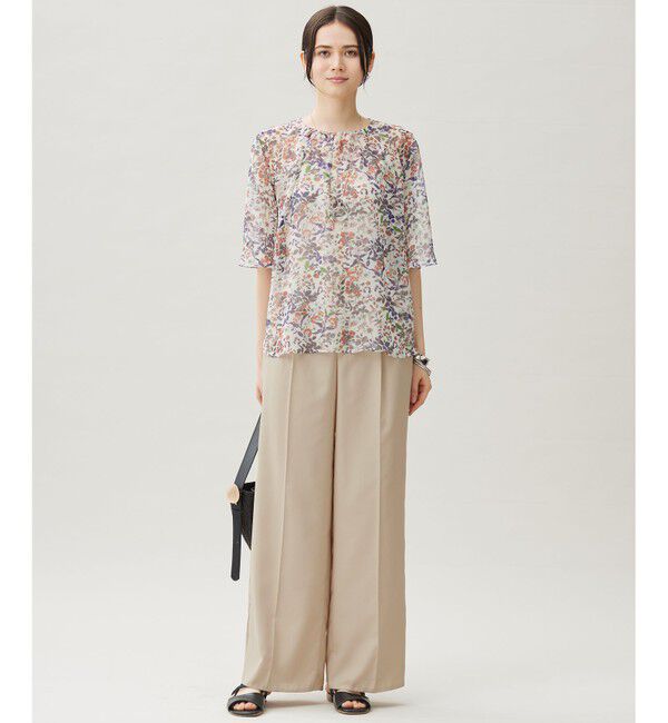 自由区「フルダルスパンマイクロピーチワイドストレート パンツ」|その他|