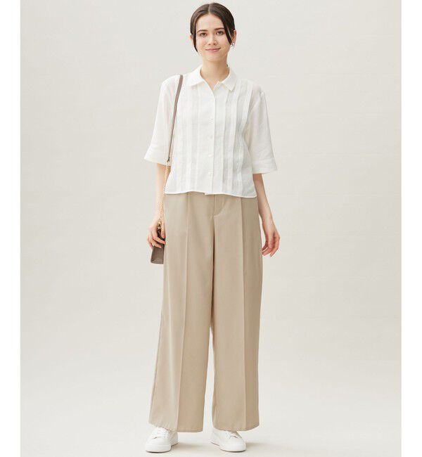 自由区「フルダルスパンマイクロピーチワイドストレート パンツ」|その他|