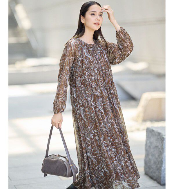自由区「【SHIHOさん着用】ペイズリープリント ワンピース」|ワンピース|
