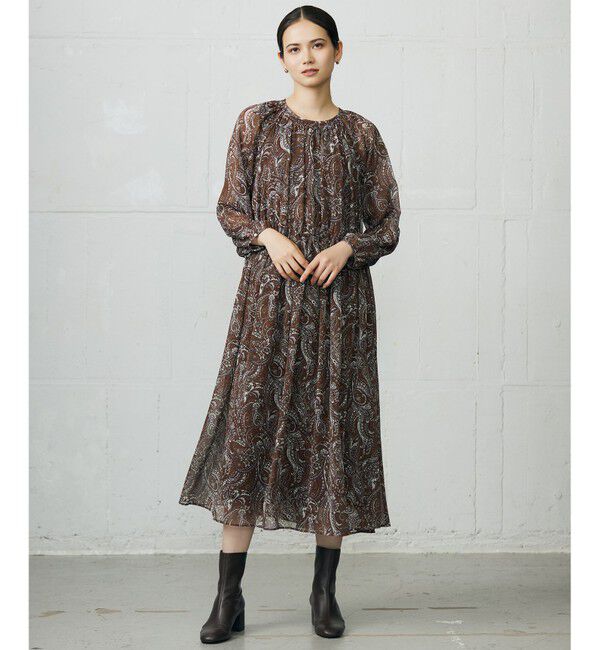 自由区「【SHIHOさん着用】ペイズリープリント ワンピース」|ワンピース|