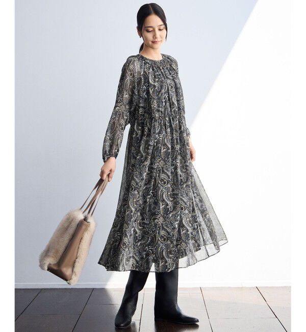 自由区「【SHIHOさん着用】ペイズリープリント ワンピース」|ワンピース|