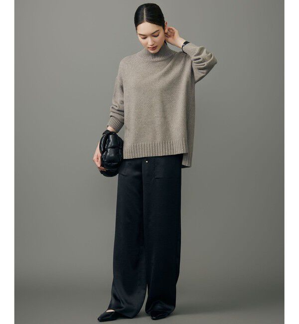 自由区「ウールカシミヤブレンドスパンコールハイネック ニット」|ニット・セーター|