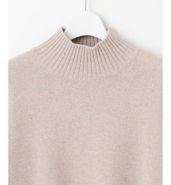 自由区「ウールカシミヤブレンドスパンコールハイネック ニット」|ニット・セーター|