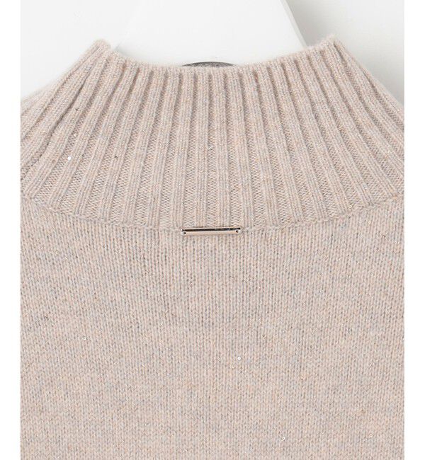自由区「ウールカシミヤブレンドスパンコールハイネック ニット」|ニット・セーター|