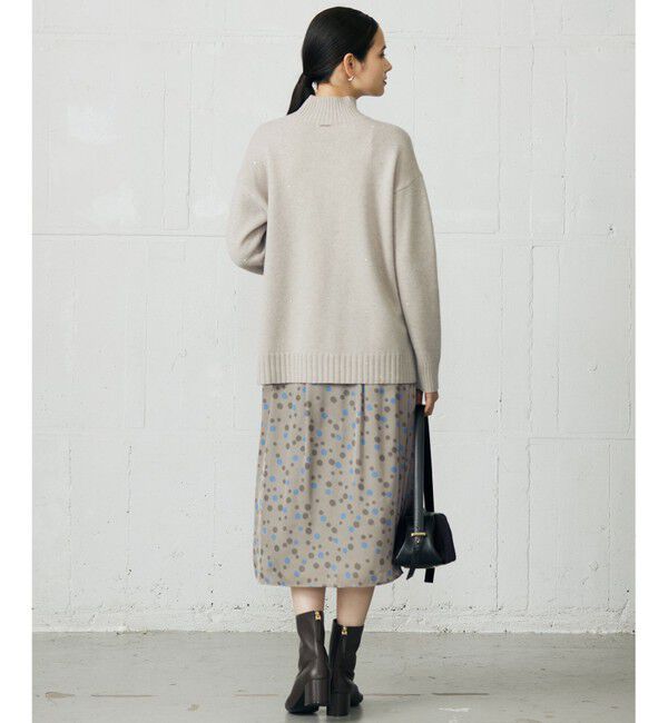 自由区「ウールカシミヤブレンドスパンコールハイネック ニット」|ニット・セーター|