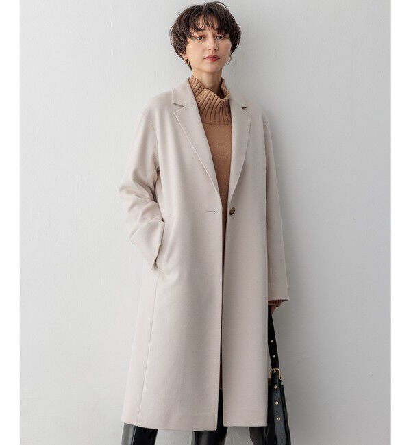 23区「【滝沢眞規子さん着用】ウールカシミヤビーバー チェスターコート」|チェスターコート|ベージュ系