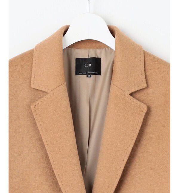 23区「【滝沢眞規子さん着用】ウールカシミヤビーバー チェスターコート」|チェスターコート|