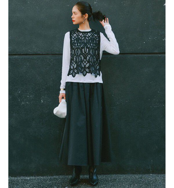 23区「【洗える】ブライトタフタ ギャザー スカート」|スカート|