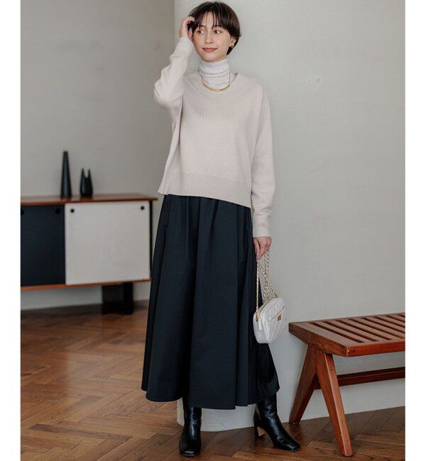 23区「【洗える】ブライトタフタ ギャザー スカート」|スカート|